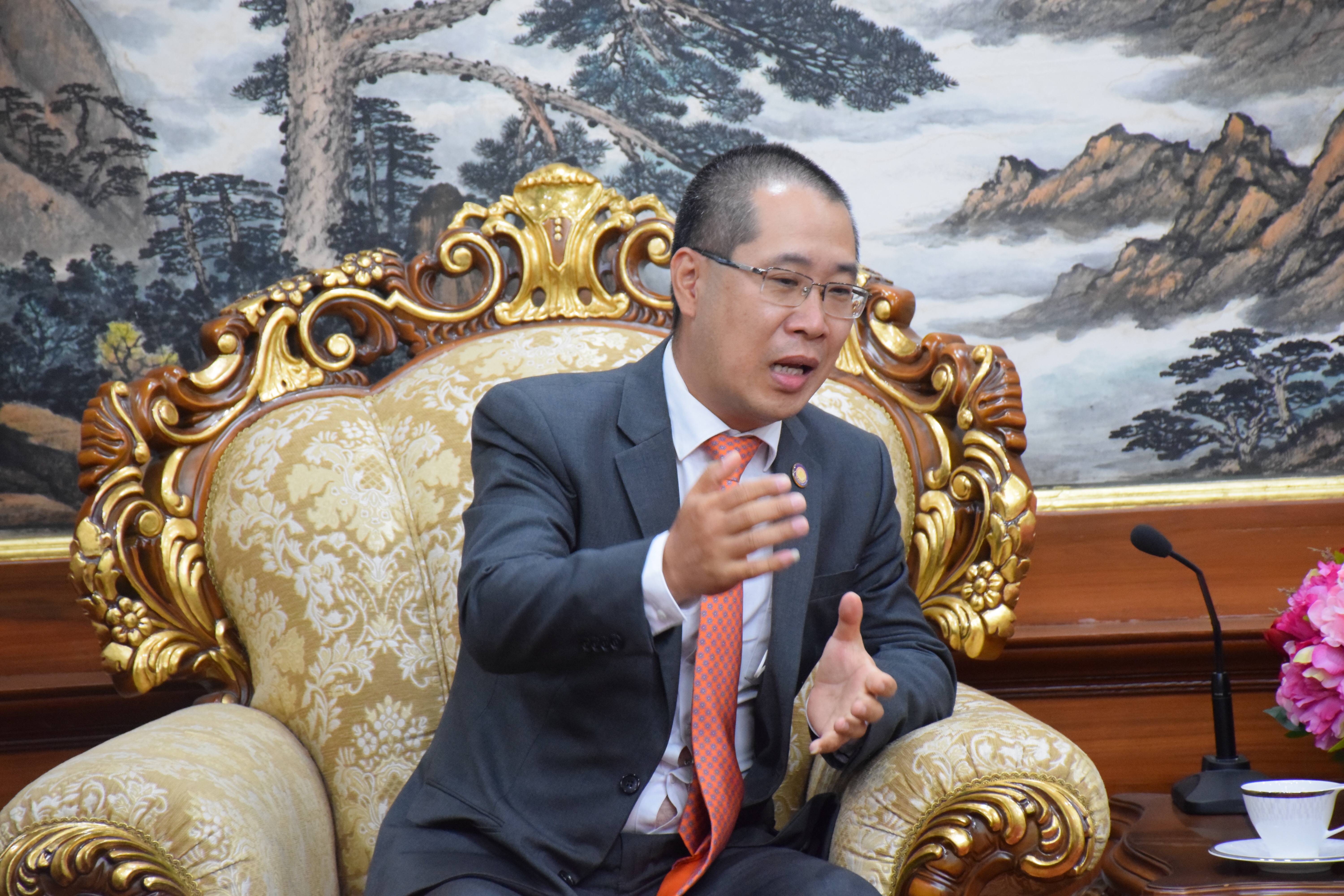 泰国温州商会向泰国中华总商会林楚钦出席和李桂雄副主席等新春拜访